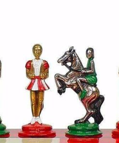 Jeu d'Echecs en Métal Peint à la Main "Camelot et La Légende du Roi Arthur"