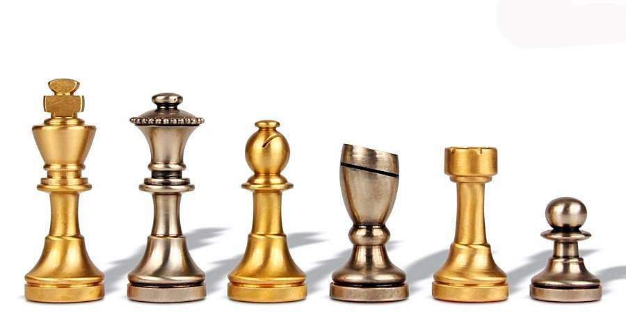Jeu d'Echecs en Laiton "Staunton Contemporain"