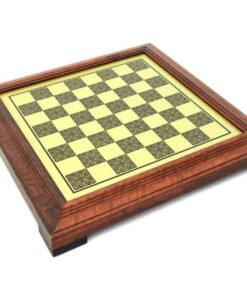 Echiquier sur Pied en Bois Massif Effet Laiton