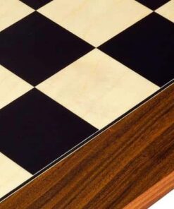 Echiquier En Bois d'Erable et Bordure en Racine de Palissandre