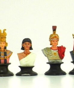 Jeu d'Echecs en Etain Peint à la Main