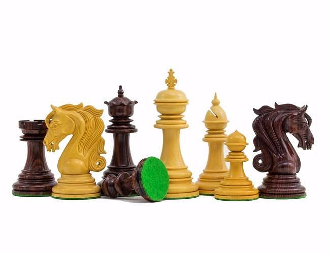 PORTE1 Jeu d'Echecs "Porte du Roi" en Bois de Rose